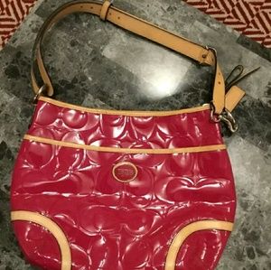 Pink and Tan Coach Bag M1281-F20022